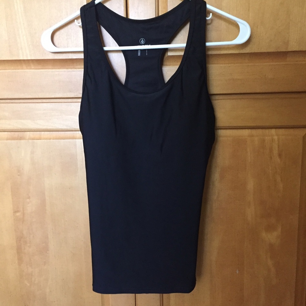Volcom Black Racerback Tank Top - Picture 2 of 3